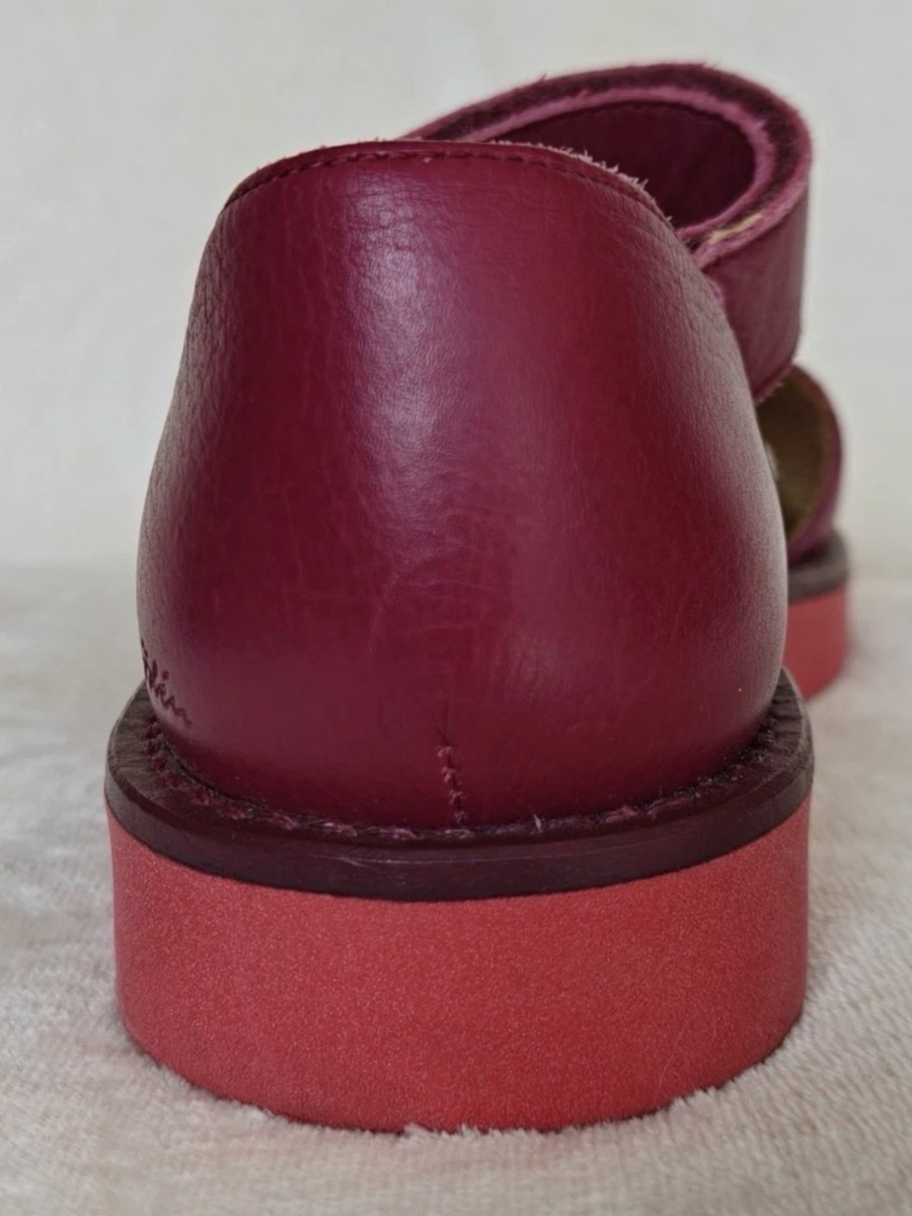 Gudrun Sjöden Sweet Berry Leather Sandals with Coral Pink Soles - Picture 9 of 9